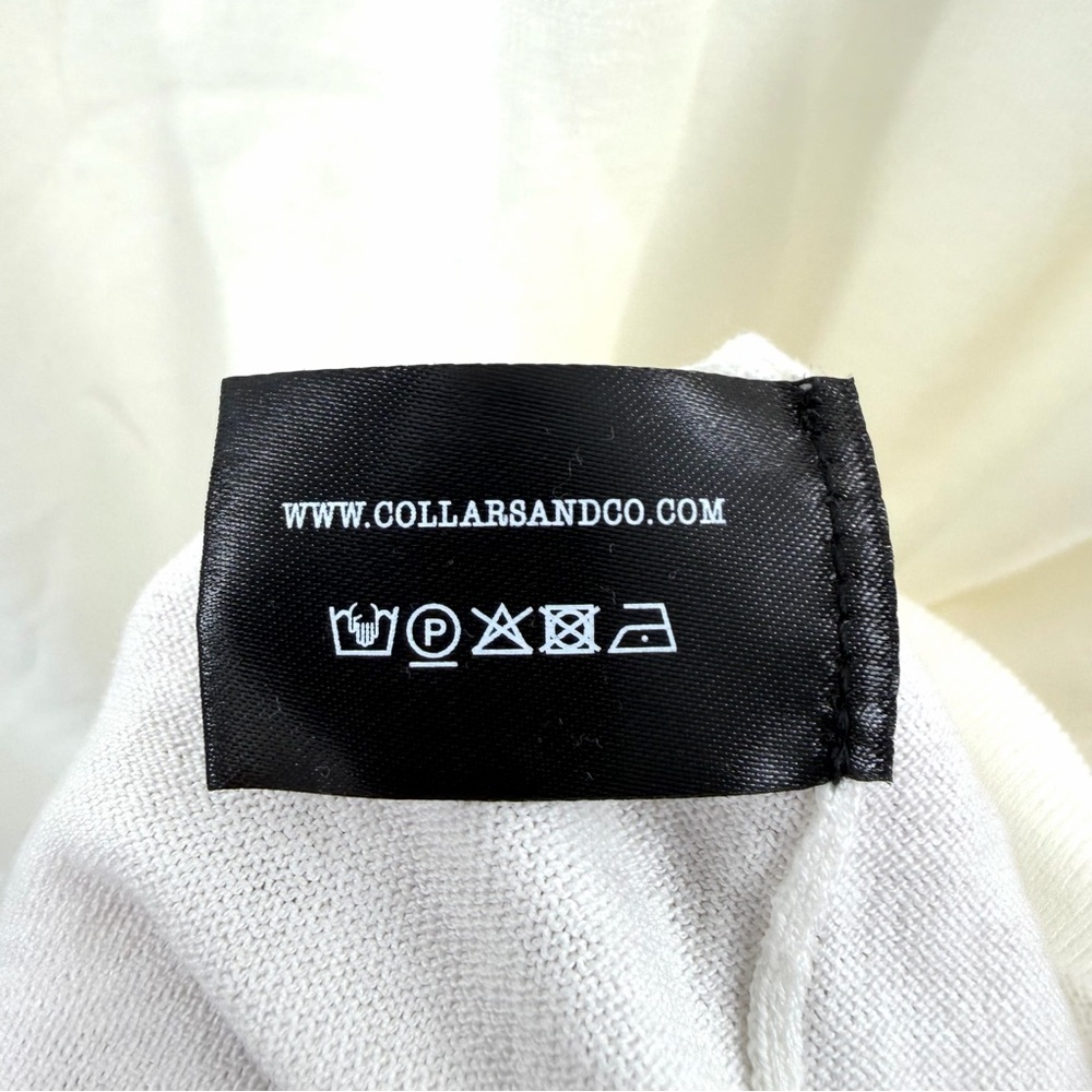 Collars & Co Luxury Touch Cotton Silk Tee in off white Size 3XL - Picture 3 of 6
